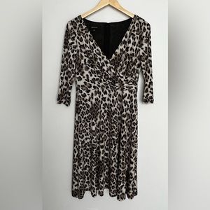 Jones & Co. leopard print midi dress